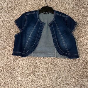 Allegra K Women's Blue Denim Cardigan